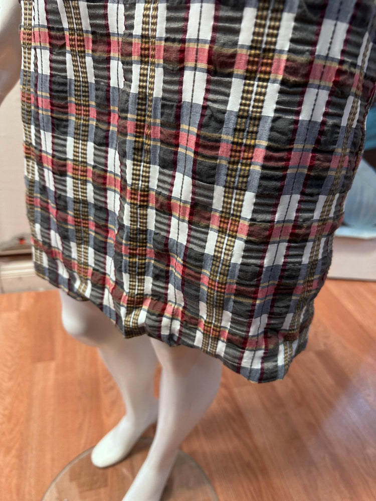 1950s Jonathan Logan Plaid Seersucker Dress