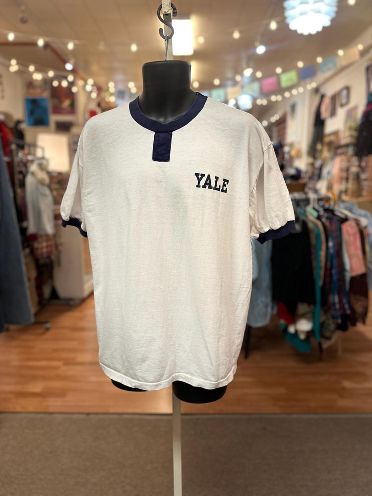 Vintage Ivy League Yale Ringer Tee Preppy L