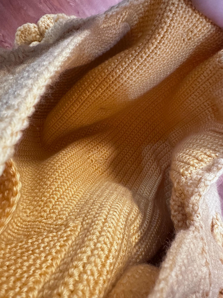 Huge Hand Crocheted Duffle Tote Bag Vintage SALE