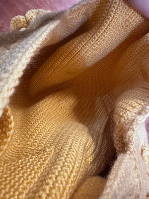 Huge Hand Crocheted Duffle Tote Bag Vintage SALE