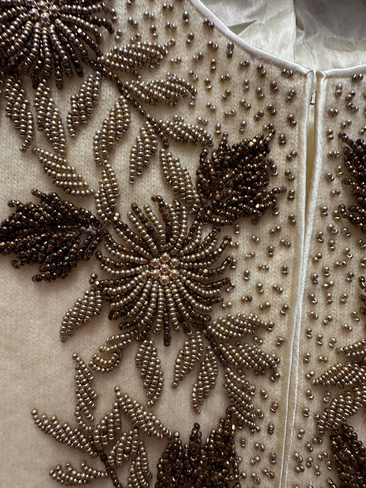 1950's Vintage Chen Sisters Hand Beaded Exquisite Cardigan Jacket