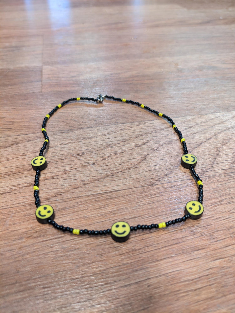 One (1) - 90s Y2k deadstock Puka Shell, Smiley Face, or Eyeball necklace for Men and Women