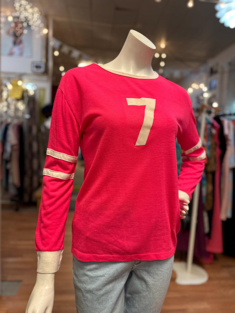 1960s'/70's Vintage Women's Hot Pink Union Made Single Stitch Jersey 7