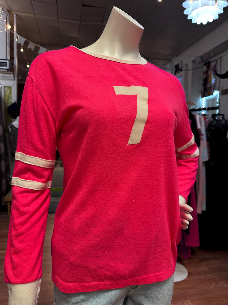 1960s'/70's Vintage Women's Hot Pink Union Made Single Stitch Jersey 7