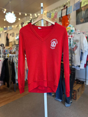 Vintage 1960's/70s University of Paris Universite de Paris V-neck sweater Size Small