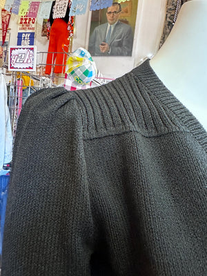 Iconic 1980s Vintage St. John Knit Dress – Faux Wrap Style with Accent Buttons