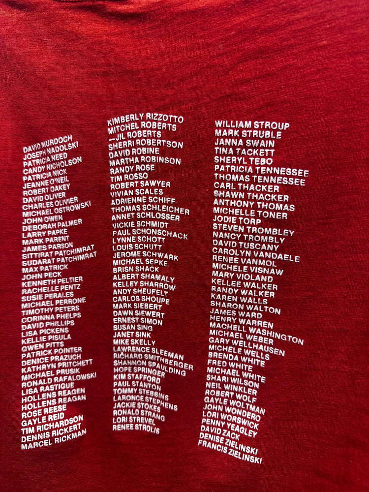1980 Single Stitch Vintage Michigan Thin Cotton Blend Mount Clemens Highschool T-shirt Size Small