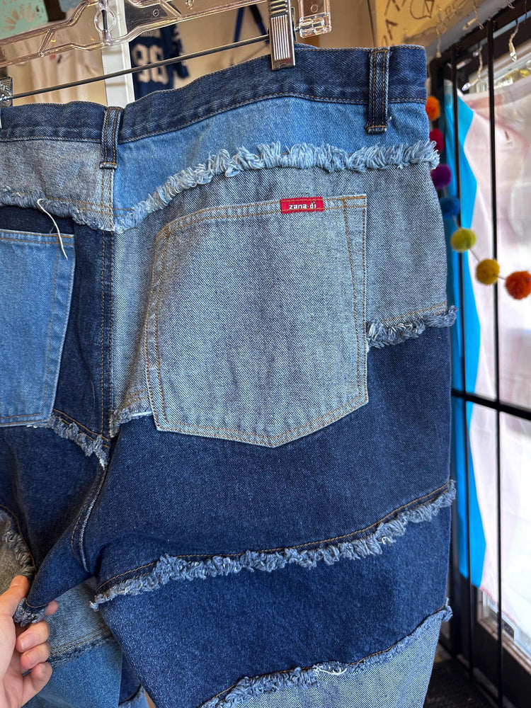 90s/2000s Y2K Hippie Zana Di Vintage Patchwork Plus Size Jeans RARE