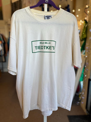Vintage 90s Toledo Ohio History Meet me at Tiedtkes Shirt 2XL as is