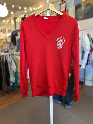 Vintage 1960's/70s University of Paris Universite de Paris V-neck sweater Size Small