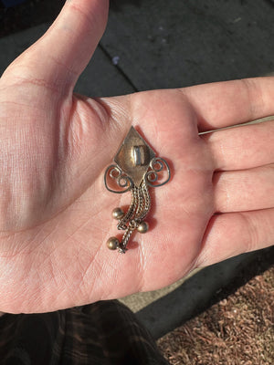 Victorian Gold Tone possible Gold Filled Pocket Watch Slide Charm