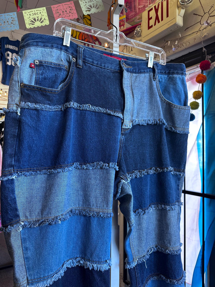 90s/2000s Y2K Hippie Zana Di Vintage Patchwork Plus Size Jeans RARE