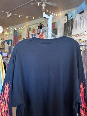 90s Vintage Y2K 3D Emblem Fire Motorcycle Culture Deadstock Longsleeve Ride It Like You Stole It