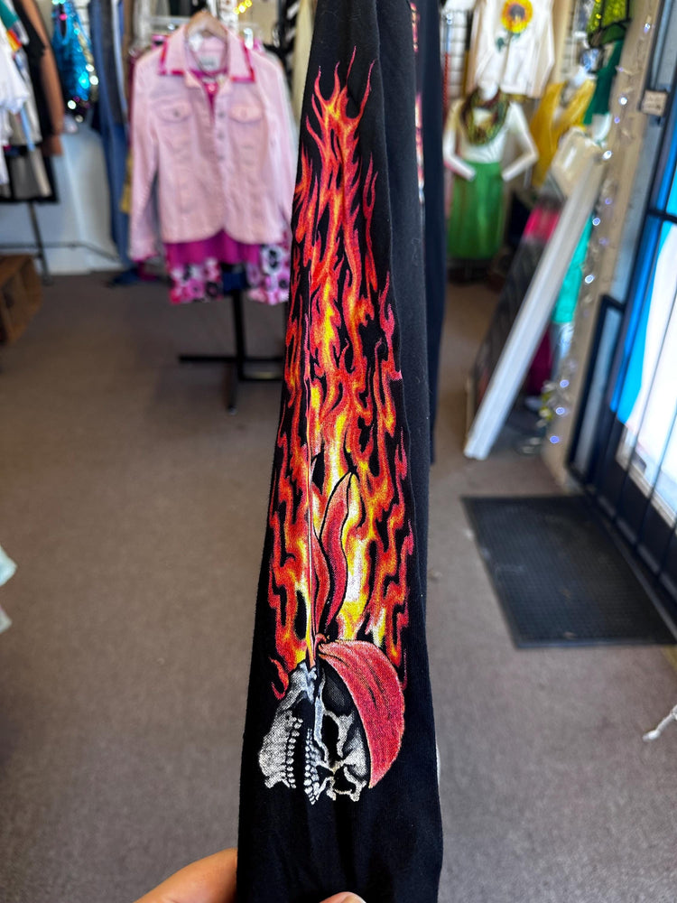 90s Vintage Y2K 3D Emblem Fire Motorcycle Culture Deadstock Longsleeve Ride It Like You Stole It