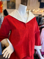 Vintage 1980s Samuel Roberts for Peter Hatsi Androu Two Piece Sailor Suede Outfit