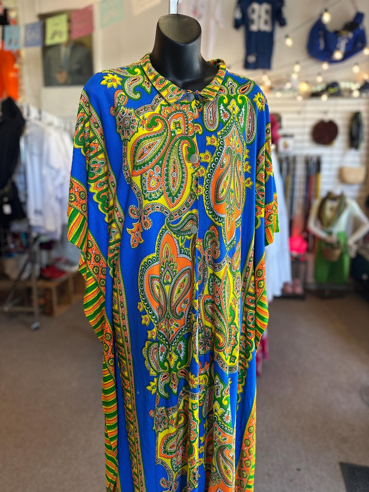 1970s Vintage Groovy Psychedelic Lounge Kaftan Retro