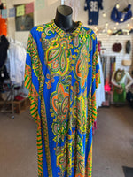 1970s Vintage Groovy Psychedelic Lounge Kaftan Retro