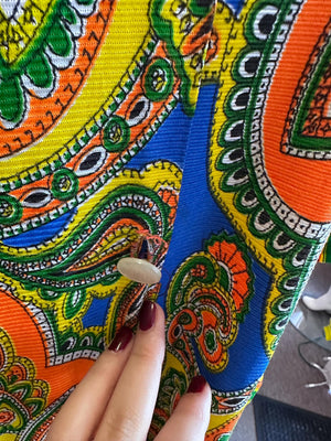 1970s Vintage Groovy Psychedelic Lounge Kaftan Retro
