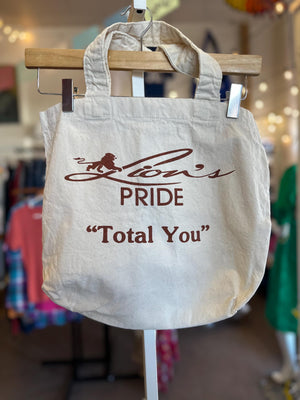Vintage Toledo Ohio Lion's Store Canvas Tote Bag – Red Flat Bottom Shopper