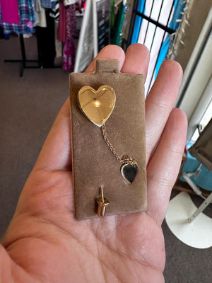 Deadstock Vintage Double Heart Pin