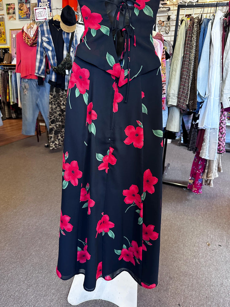 1990s Vintage Betsey & Adams by Jaslene Two-Piece Floral Dress – Size Small/Medium