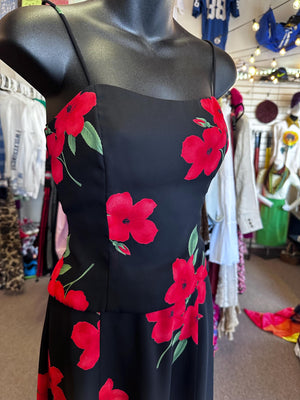 1990s Vintage Betsey & Adams by Jaslene Two-Piece Floral Dress – Size Small/Medium