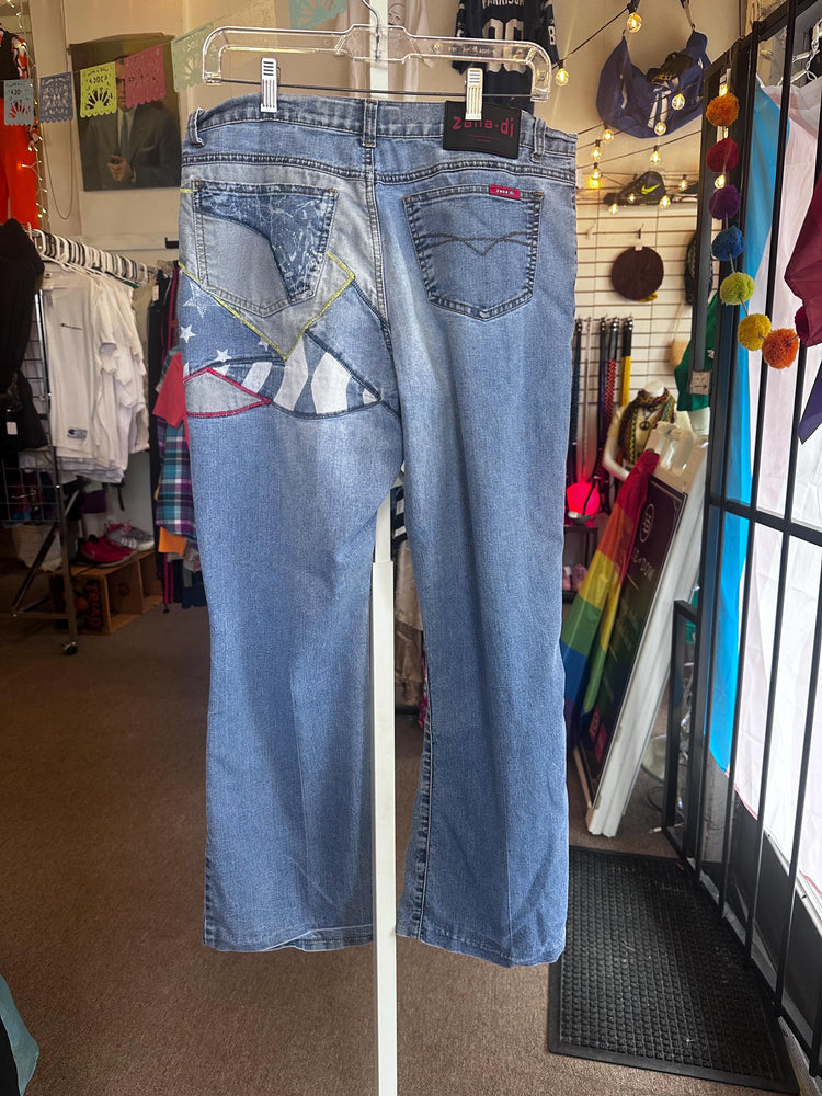 1990s Zana Di Y2K Embroidered Juniors Bratz Jeans Size Large
