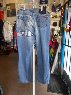 1990s Zana Di Y2K Embroidered Juniors Bratz Jeans Size Large