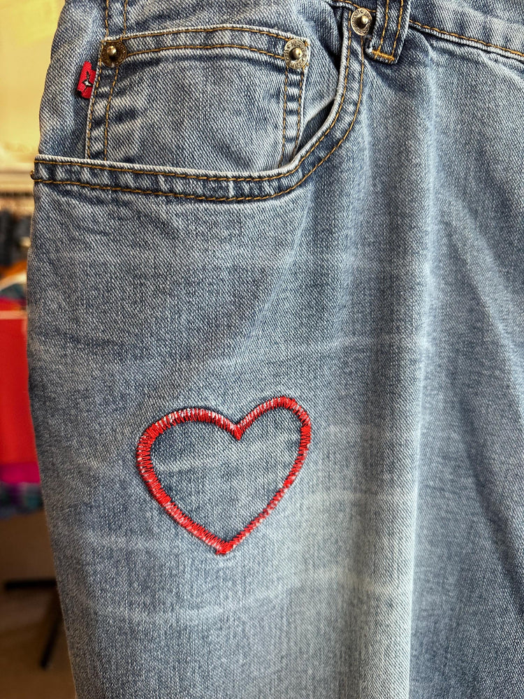 1990s Zana Di Y2K Embroidered Juniors Bratz Jeans Size Large