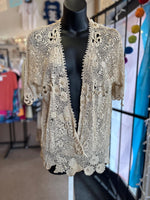 ANTIQUE EDWARDIAN 1900s Turn of the Century Irish Crochet Lace Cardigan blouse S/M SALE