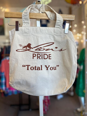 Vintage Toledo Ohio Lion's Store Canvas Tote Bag – Red Flat Bottom Shopper