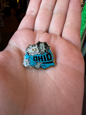 Deadstock Ohio Pride Cat and Dog Enamel Pin