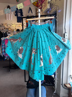 Vintage 1950s Disney “Lady and the Tramp Handmade Novelty Super Rare Rockabilly Circle Skirt