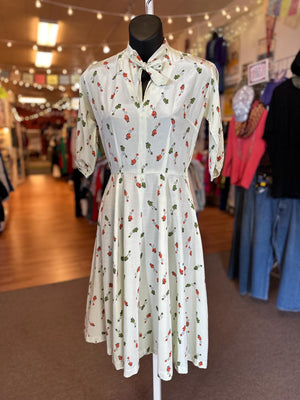 UNIQUE Vintage 1950's Handmade Hobby Horse Mary Blair Inspired Fabric Dress XS