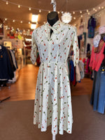 UNIQUE Vintage 1950's Handmade Hobby Horse Mary Blair Inspired Fabric Dress XS