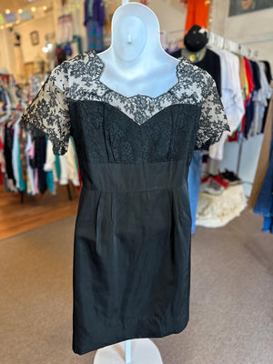 1950's Vintage Plus Size Size Large XL Classy Little Black Dress