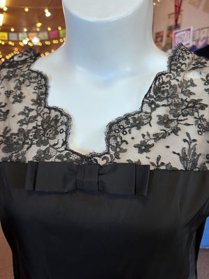 1950's Vintage Plus Size Size Large XL Classy Little Black Dress