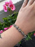 Art Deco Amethyst and Marcasite Bracelet stamped sterling silver