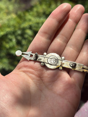 Vintage 1940s William Spratling Tribal Arrow Brooch – Amethyst & Sterling Silver