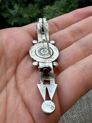 Vintage 1940s William Spratling Tribal Arrow Brooch – Amethyst & Sterling Silver
