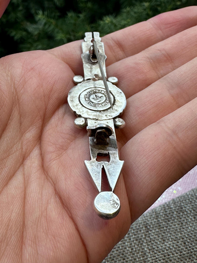 Vintage 1940s William Spratling Tribal Arrow Brooch – Amethyst & Sterling Silver