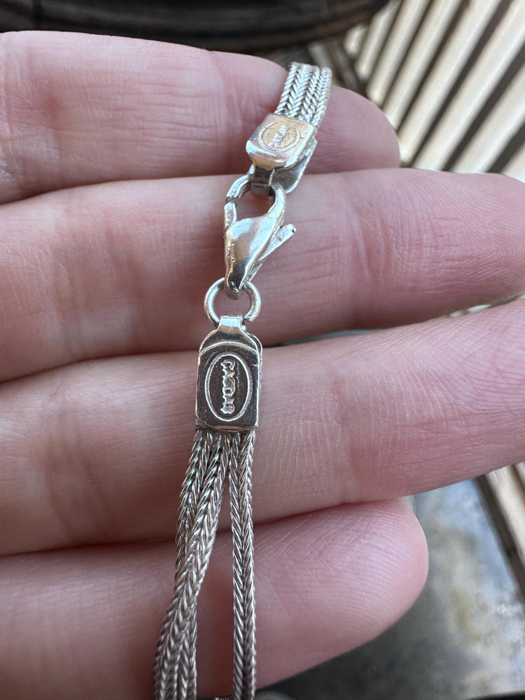 Rare Vintage Cascading Sterling Silver Rope Necklace – Art Deco Design