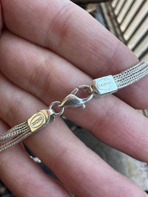 Rare Vintage Cascading Sterling Silver Rope Necklace – Art Deco Design