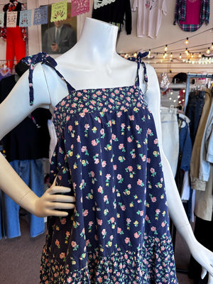 1970s Breezy Prairie Babydoll Sundress w/ Matching Bandana Bonnet – Size S/M