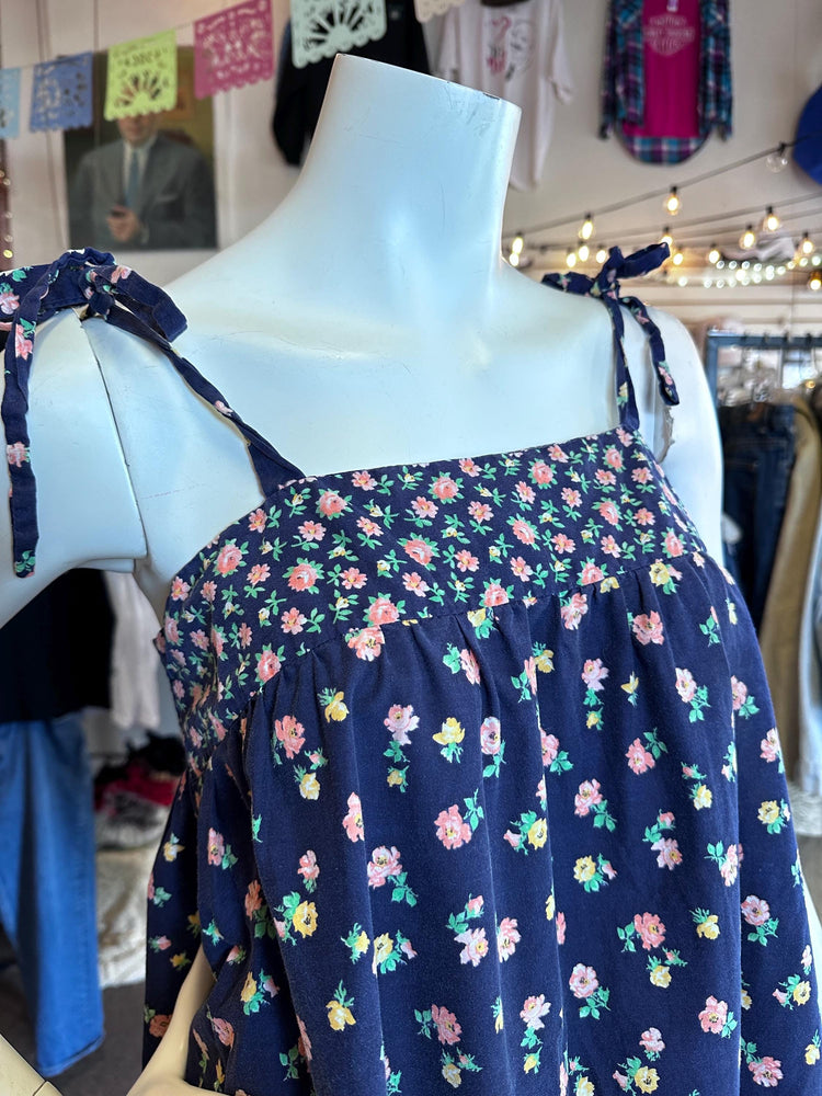 1970s Breezy Prairie Babydoll Sundress w/ Matching Bandana Bonnet – Size S/M