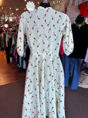 UNIQUE Vintage 1950's Handmade Hobby Horse Mary Blair Inspired Fabric Dress XS