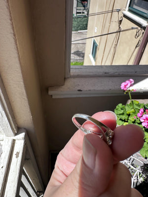 Vintage Mixed Metal Sterling Silver Rose Cluster Ring Size 6