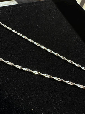 Sterling Silver Italian Twisted Curb Chain Necklace Mens Jewelry 30 inches SALE