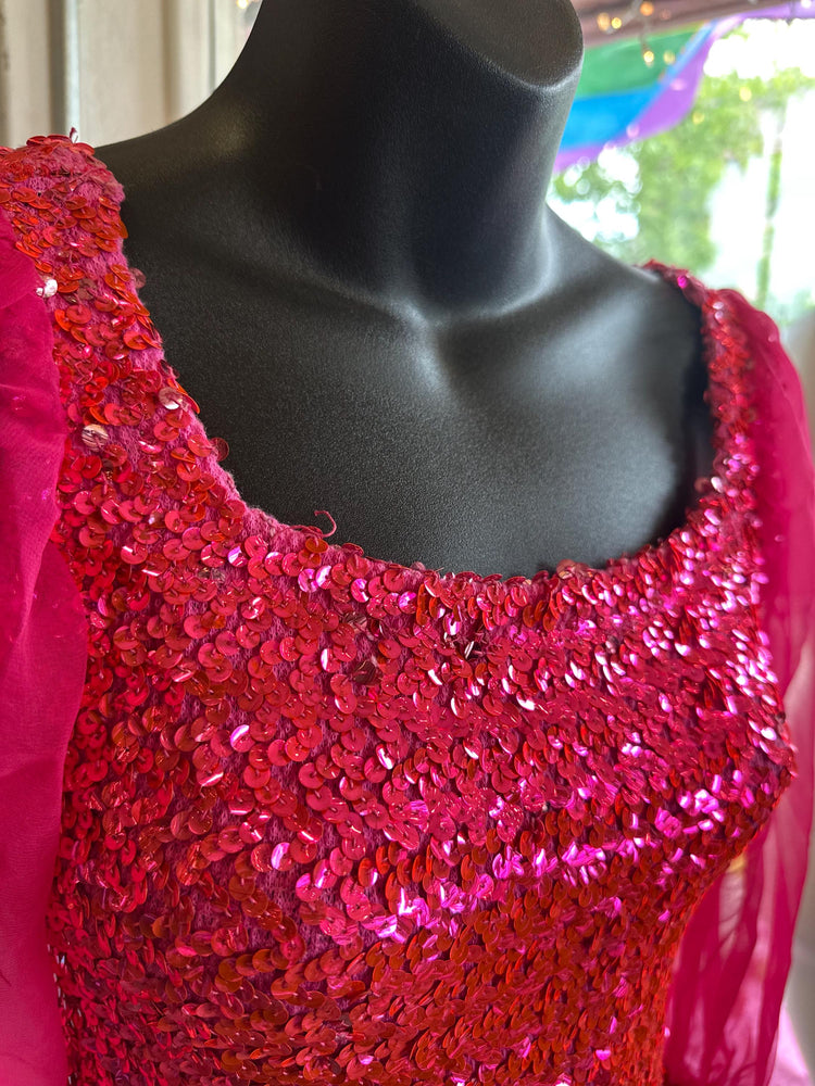 Vintage 1970's/60's Dance or Ice Skating Chappell Roan Midwest Princess Bodysuit XS