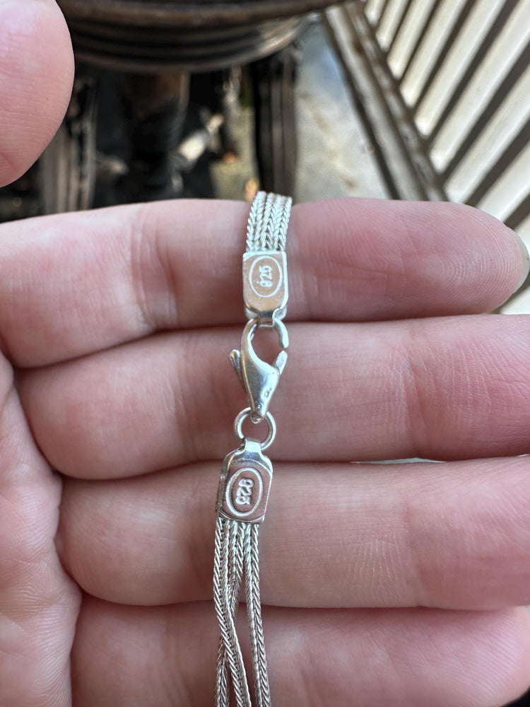 Rare Vintage Cascading Sterling Silver Rope Necklace – Art Deco Design